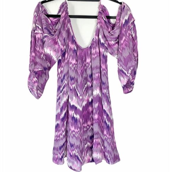Parker Cold Shoulder Silk Top M - Picture 1 of 5